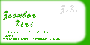 zsombor kiri business card